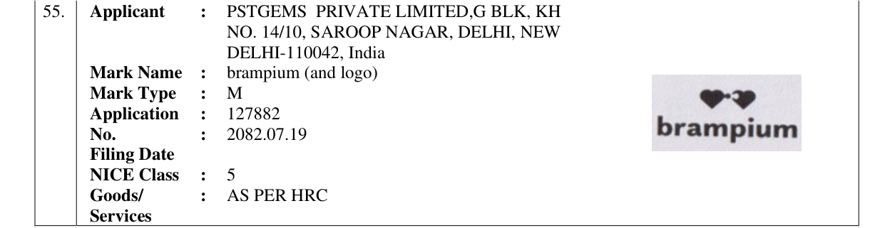 Original bulletin entry for brampium (and logo)