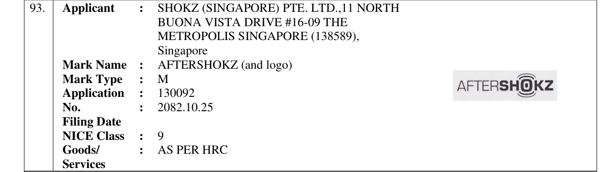 Original bulletin entry for AFTERSHOKZ (and logo)