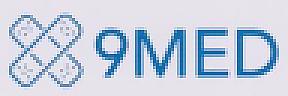 X 9MED (and logo) trademark logo