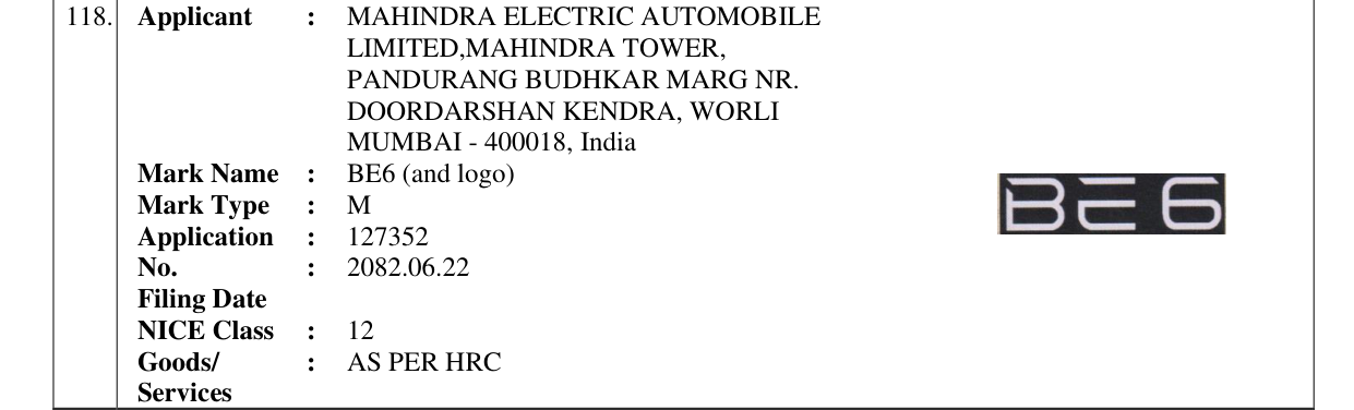Original bulletin entry for BE6 (and logo)