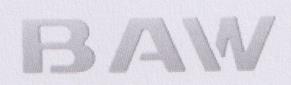 BAW (and logo) trademark logo