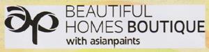 BEAUTIFUL HOMES BOUTIQUE WITH ASIANPAINTS (and logo) trademark logo