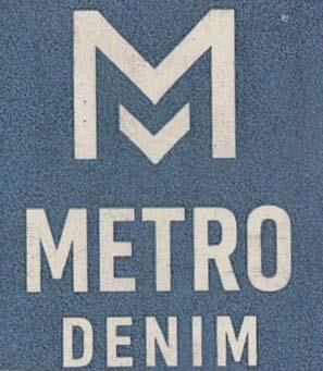 M METRO DENIM (and logo) trademark logo