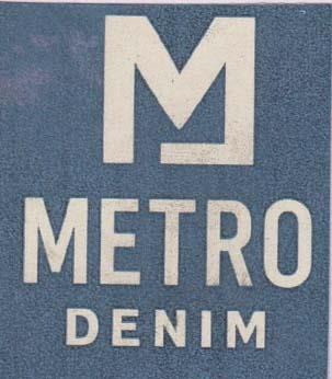 M METRO DENIM (and logo) trademark logo