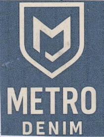 M METRO DENIM (and logo) trademark logo