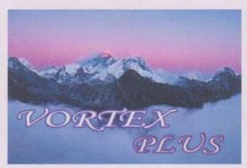 VORTEX PLUS (and logo) trademark logo