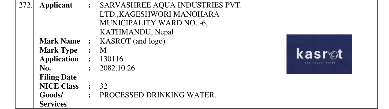 Original bulletin entry for KASROT (and logo)