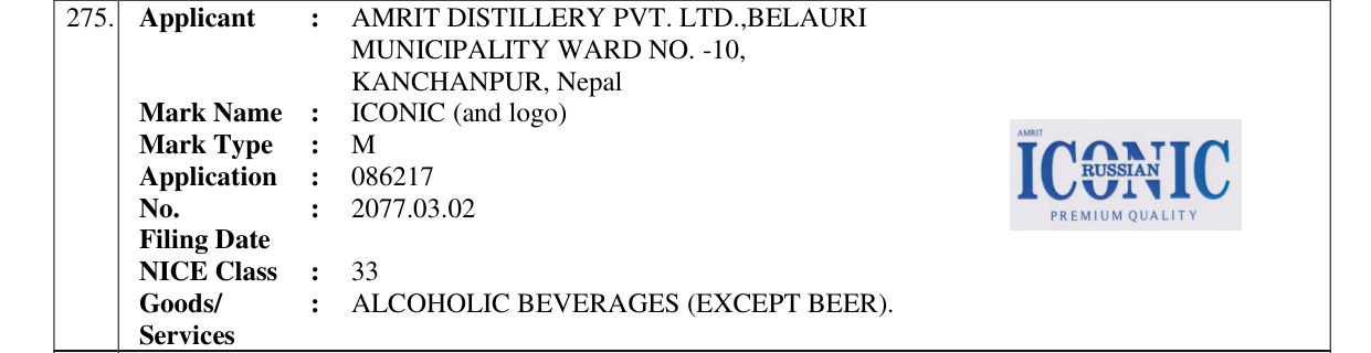 Original bulletin entry for ICONIC (and logo)