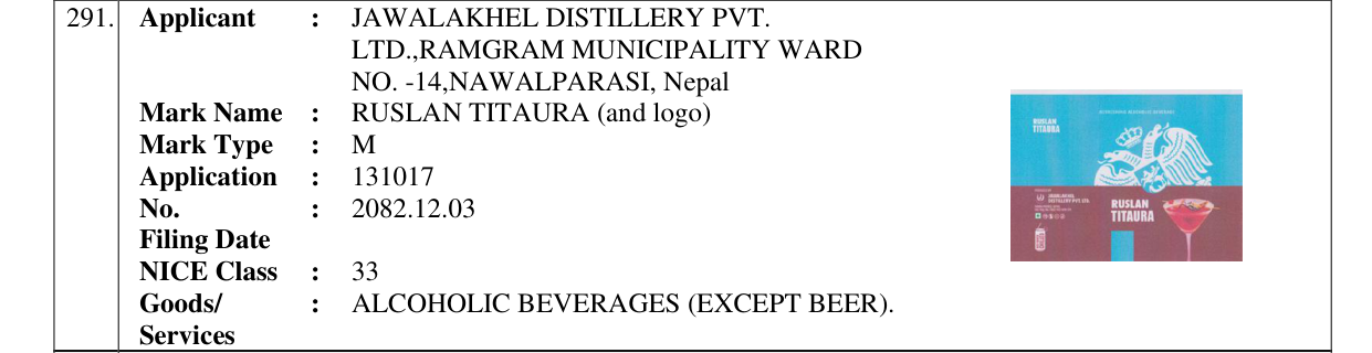 Original bulletin entry for RUSLAN TITAURA (and logo)