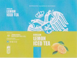 RUSLAN LEMON ICED TEA (and logo) trademark logo