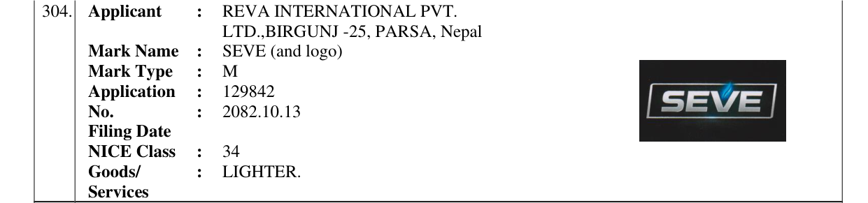 Original bulletin entry for SEVE (and logo)
