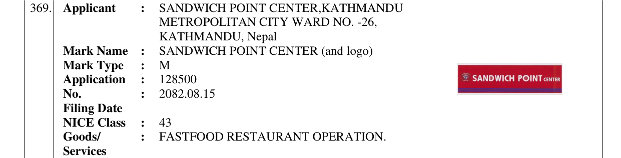 Original bulletin entry for SANDWICH POINT CENTER (and logo)