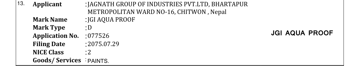 Original bulletin entry for JGI AQUA PROOF