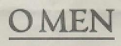O MEN (and logo) trademark logo