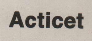 ACTICET (and logo) trademark logo
