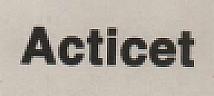 ACTICET (and logo) trademark logo