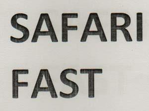SAFARI FAST (and logo) trademark logo