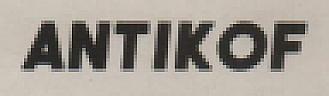 ANTIKOF (and logo) trademark logo