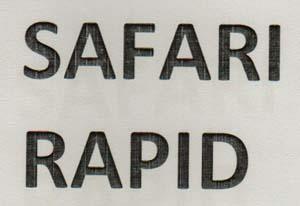 SAFARI RAPID (and logo) trademark logo