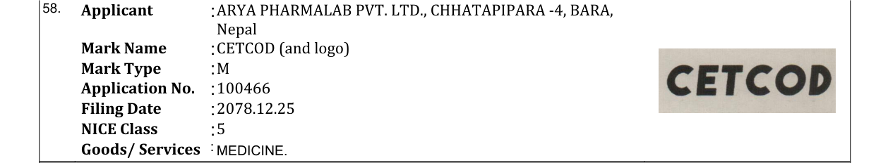 Original bulletin entry for CETCOD (and logo)