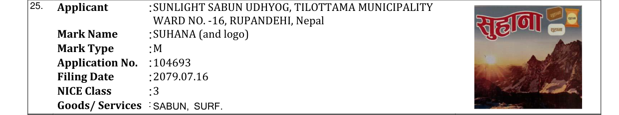 Original bulletin entry for SUHANA (and logo)