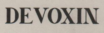 DEVOXIN (and logo) trademark logo