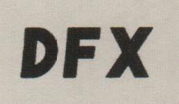 DFX (and logo) trademark logo