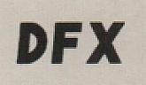 DFX (and logo) trademark logo