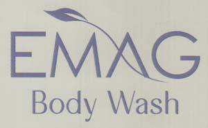 EMAG BODY WASH (and logo) trademark logo