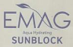 EMAG AQUA HYDRATING SUNBLOCK (and logo) trademark logo