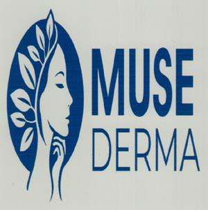 MUSE DERMA (and logo) trademark logo