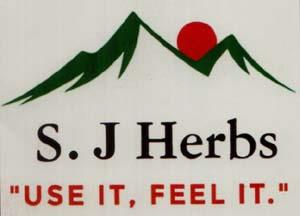 S.J HERBS (and logo) trademark logo