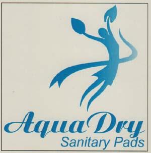 AQUA DRY SANITARY PADS (and logo) trademark logo