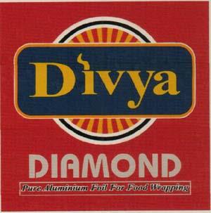 DIVYA DIAMOND (and logo) trademark logo