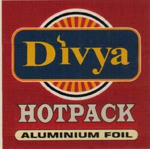 DIVYA HOTPACK (and logo) trademark logo