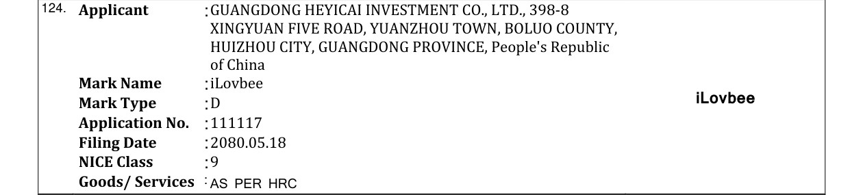 Original bulletin entry for iLovbee
