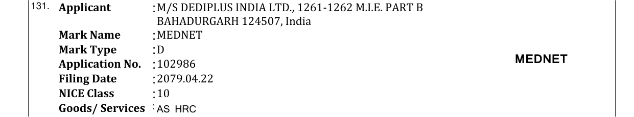 Original bulletin entry for MEDNET