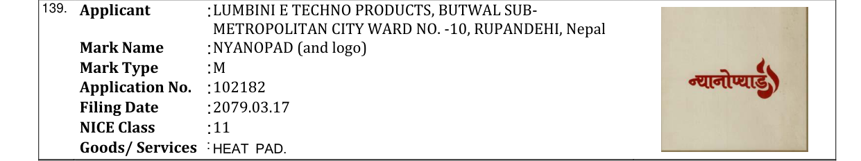Original bulletin entry for NYANOPAD (and logo)