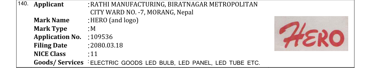 Original bulletin entry for HERO (and logo)