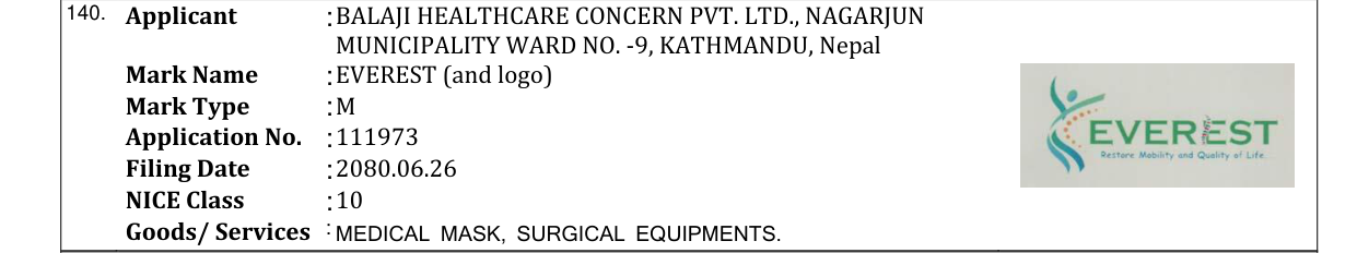Original bulletin entry for EVEREST (and logo)