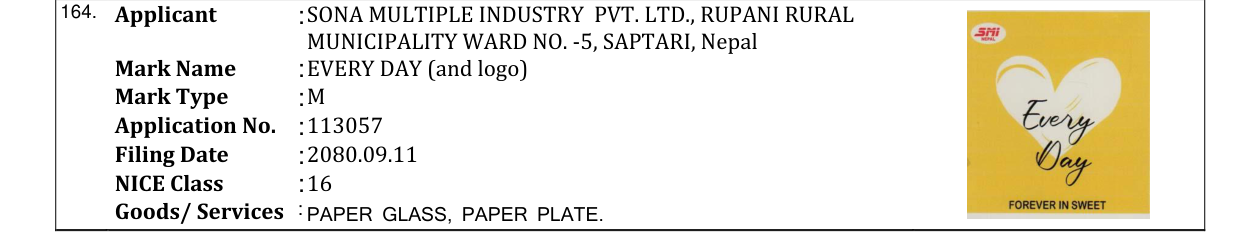 Original bulletin entry for EVERY DAY (and logo)