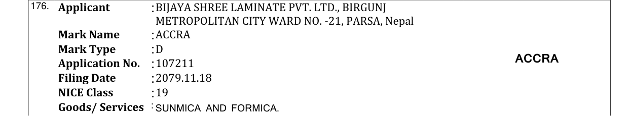 Original bulletin entry for ACCRA