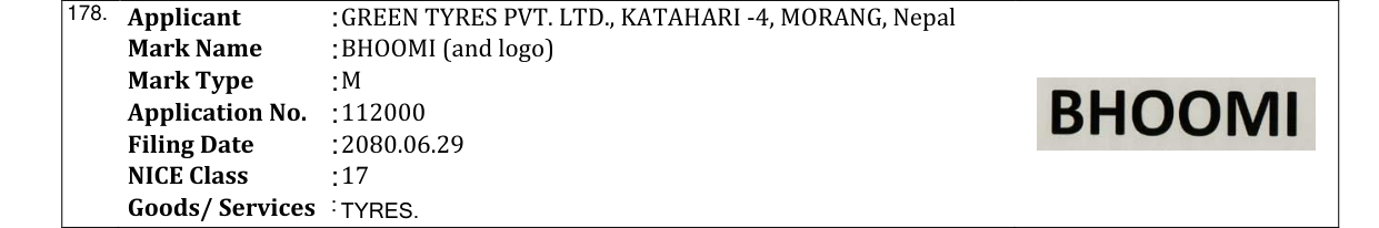 Original bulletin entry for BHOOMI (and logo)