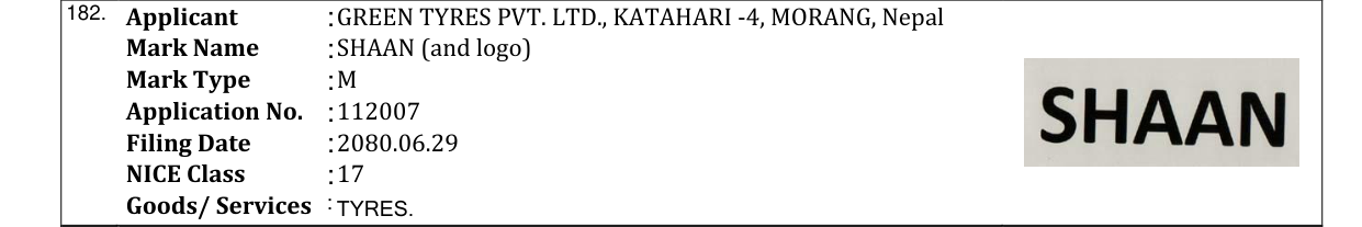 Original bulletin entry for SHAAN (and logo)