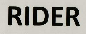 RIDER (and logo) trademark logo