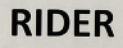 RIDER (and logo) trademark logo