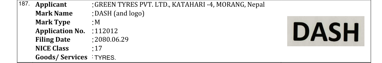 Original bulletin entry for DASH (and logo)