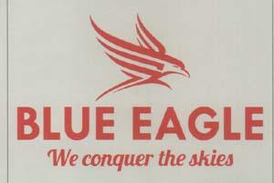 BLUE EAGLE We conquer the skies (and logo) trademark logo