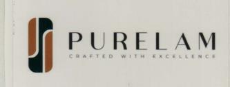 PURE LAM (and logo) trademark logo