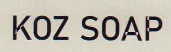 KOZ SOAP (and logo) trademark logo